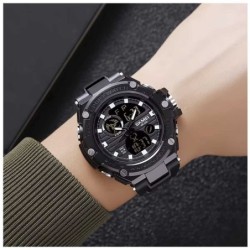 Reloj Skmei 2119 Hombre 3 Horarios Deportivo Multifunción - Negro