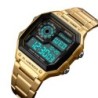Reloj SKMEI Square 1335 Dual Timer Backlight Correas Acero - Dorado