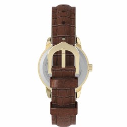 Reloj Timex Mujer T2J761 Easy Reader Fechador Indiglo Cuero - Dorado