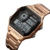 Reloj SKMEI Square 1335 Dual Timer Backlight Correas Acero - Rose Gold