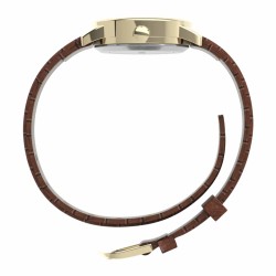Reloj Timex Mujer T2J761 Easy Reader Fechador Indiglo Cuero - Dorado
