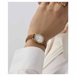 Reloj Timex Mujer T2J761 Easy Reader Fechador Indiglo Cuero - Dorado