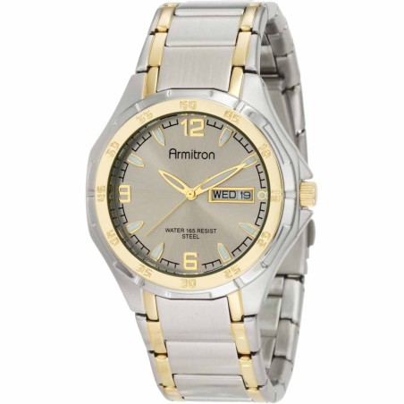 Reloj Armitron Hombre 4309GYTT Crissal Elegante Fechador Acero - Plata