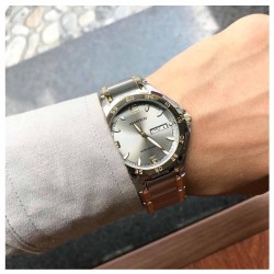 Reloj Armitron Hombre 4309GYTT Crissal Elegante Fechador Acero - Plata