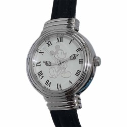 Reloj Mujer Disney Mickey Mouse Vintage Analógico Caja de Plata - Piel