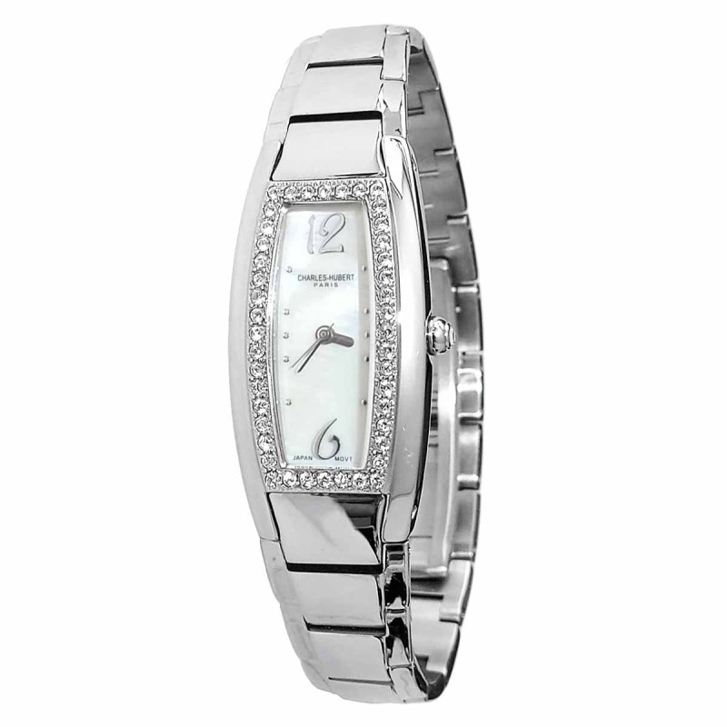 Reloj Mujer Charles Hubert PARIS 6621WM Elegante Cristales - Plateado