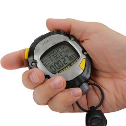 Cronómetro CASIO HS-70W 10 Horas 100 Memorias X2 01/1000 - Negro