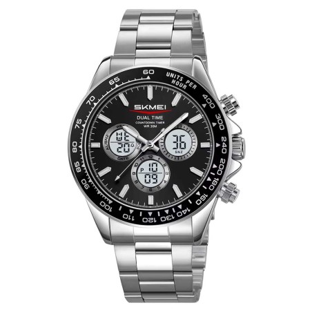 Reloj Skmei Hombre Analógico Digital Dual Retroiluminado Plata - 2505