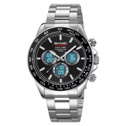 Reloj Skmei Hombre Analógico Digital Dual Retroiluminado Plata - 2505