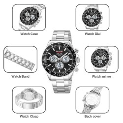 Reloj Skmei Hombre Analógico Digital Dual Retroiluminado Plata - 2505