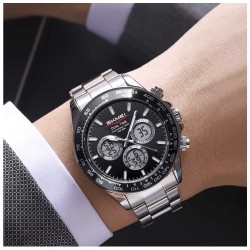 Reloj Skmei Hombre Analógico Digital Dual Retroiluminado Plata - 2505