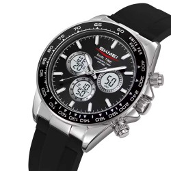Reloj Skmei Hombre Analógico Digital Dual Retroiluminado Negro - 2505