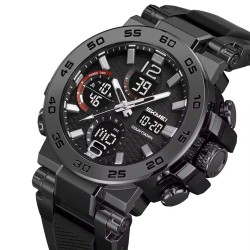 Reloj Skmei Hombre Analógico Digital 3 Horarios Muntifuncion - 2499