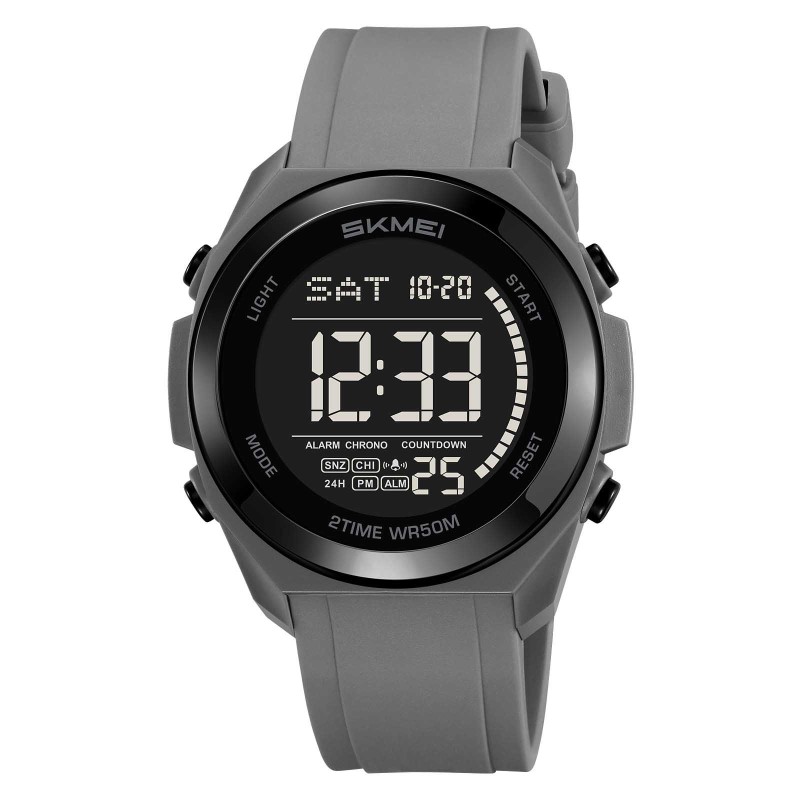 Reloj Skmei Hombre Digital Retroiluminado Multifunción Gris - 2455