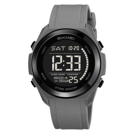 Reloj Skmei Hombre Digital Retroiluminado Multifunción Gris - 2455