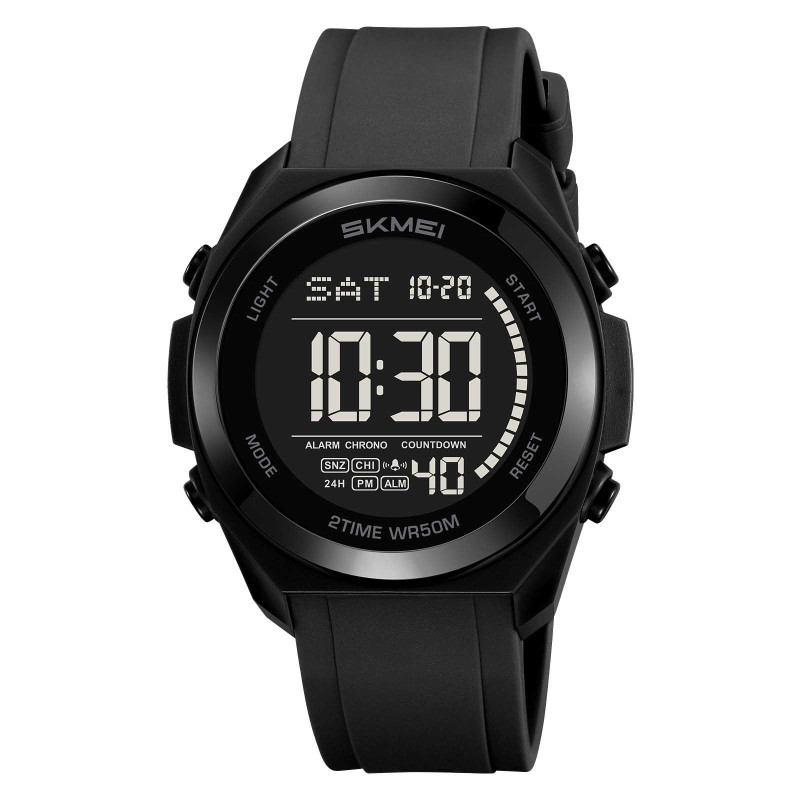 Reloj Skmei Hombre Digital Retroiluminado Multifunción Negro - 2455