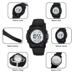 Reloj Skmei Hombre Digital Multifunción Retroiluminado Negro - 2449