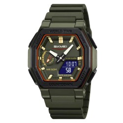 Reloj Skmei Hombre Analógico Digital Sincronizable Verde - 2438