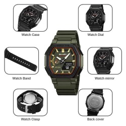 Reloj Skmei Hombre Analógico Digital Sincronizable Verde - 2438