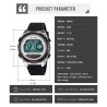 Reloj Skmei Hombre Digital Solar Dual Cronómetro Led Plata - 2436