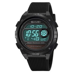 Reloj Skmei Hombre Digital Solar Dual Cronómetro Led Negro - 2436