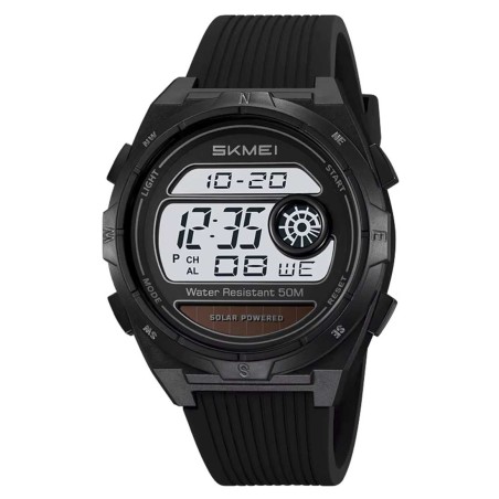 Reloj Skmei Hombre Digital Solar Dual Cronómetro Led Negro - 2436