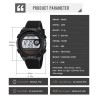 Reloj Skmei Hombre Digital Solar Dual Cronómetro Led Negro - 2436