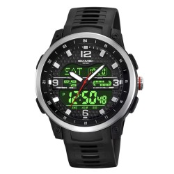 Reloj Skmei Hombre Analógico Digital Casual Triple Hora Plata - 2401