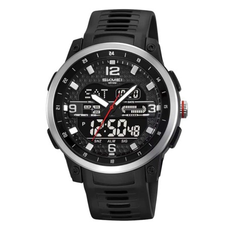 Reloj Skmei Hombre Analógico Digital Casual Triple Hora Plata - 2401