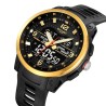 Reloj Skmei Hombre Analógico Digital Casual Triple Hora Dorado - 2401
