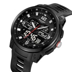 Reloj Skmei Hombre Analógico Digital Casual Triple Hora Negro - 2401