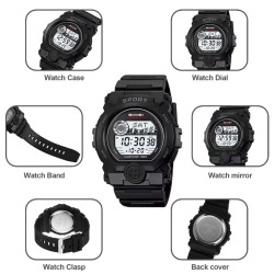 Reloj Skmei Hombre Digital Deportivo Dual Multifunción Negro - 2392