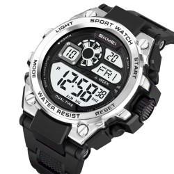 Reloj Skmei Hombre Digital Deportivo Cronómetro Dual LED Plata - 2318