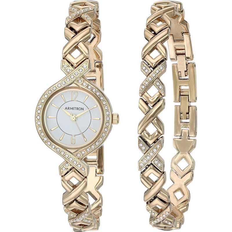 Reloj y Pulsera Armitron Mujer Analógico Crisscross Cristales - 5412