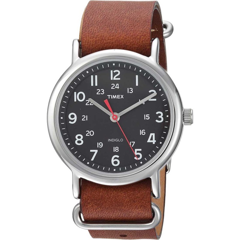 Reloj Timex Hombre Analógico Weekender Indiglo Cuero - TW2R63100