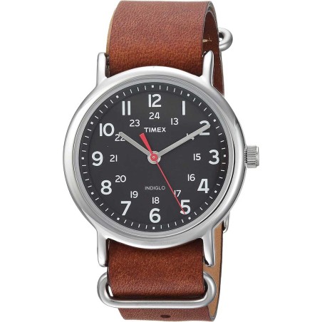 Reloj Timex Hombre Analógico Weekender Indiglo Cuero - TW2R63100