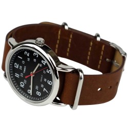 Reloj Timex Hombre Analógico Weekender Indiglo Cuero - TW2R63100