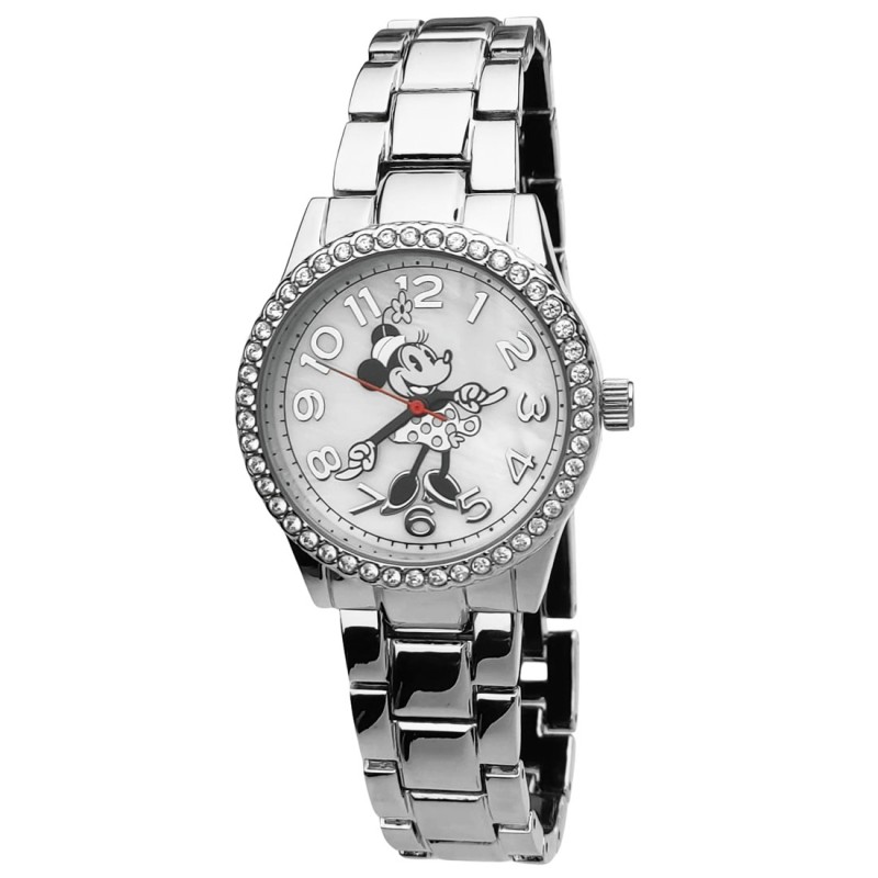 Reloj Mujer Disney Minnie Mouse Analógico Piedras Madre Perla - MK1765