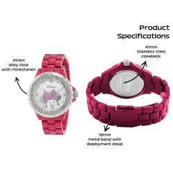 Reloj Mujer Disney Minnie Mouse Analógico Piedras Acero - WDS000080
