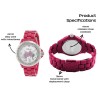 Reloj Mujer Disney Minnie Mouse Analógico Piedras Acero - WDS000080
