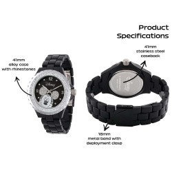Reloj Mujer Disney Mickey Mouse Analógico Piedras Acero - WDS000079
