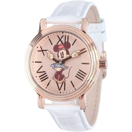 Reloj Mujer Disney Minnie Mouse Analógico Casual Piel Oro W001857