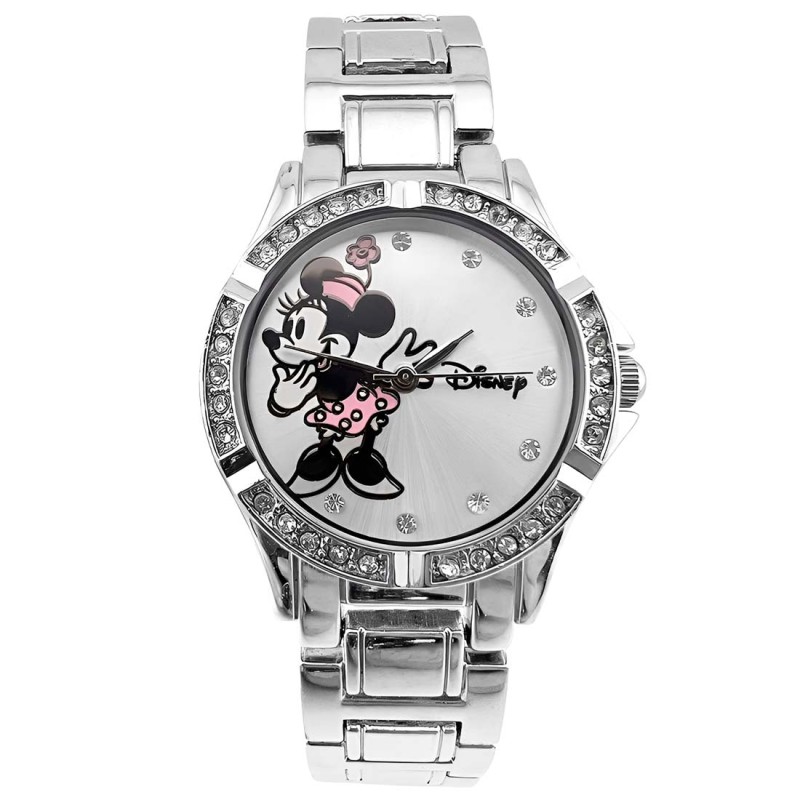 Reloj Mujer Disney Minnie Mouse Analógico Elegante Cristales MK2021