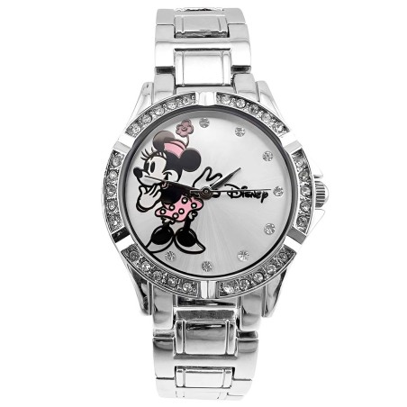 Reloj Mujer Disney Minnie Mouse Analógico Elegante Cristales MK2021