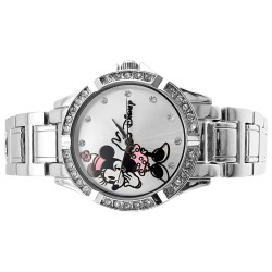 Reloj Mujer Disney Minnie Mouse Analógico Elegante Cristales MK2021