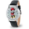 Reloj Mujer Disney Minnie Mouse Analógico Casual Piel  Plata W001878