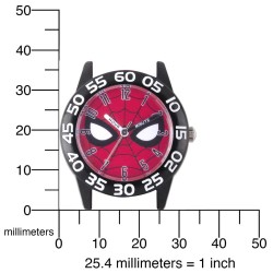 Reloj Infantil Marvel Spiderman Cuarzo Analógico Negro WMA000186