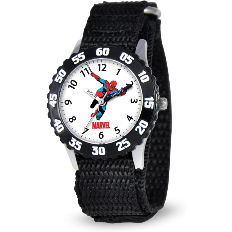Reloj Infantil Marvel Spiderman Cuarzo Analógico Acero Negro W000106