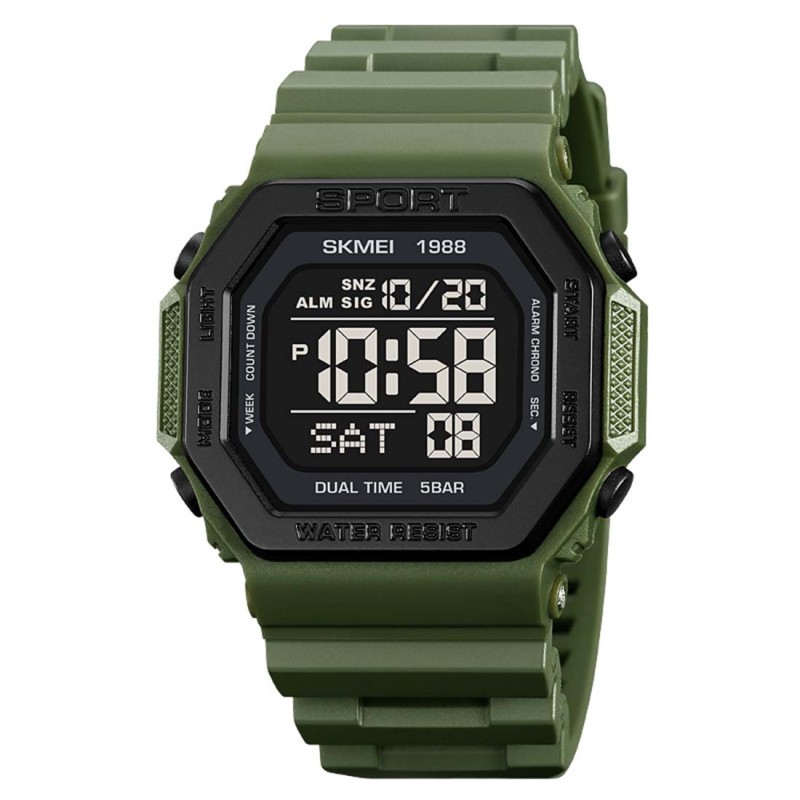 Reloj Hombre SKMEI Sahara Digital Multifunción Retroiluminado 1988