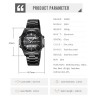 Reloj Hombre Skmei 2284 Dual Elegante Tiempo Mundial LED - Negro